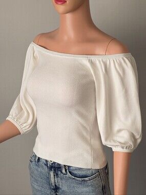 Ribbed Knit Top Blouse